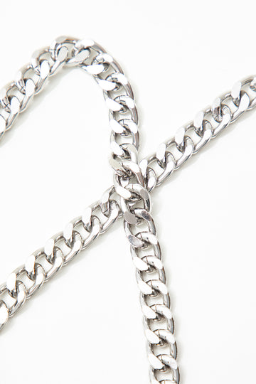 V-neck Chain Strap Knit Cross Back Maxi Dress