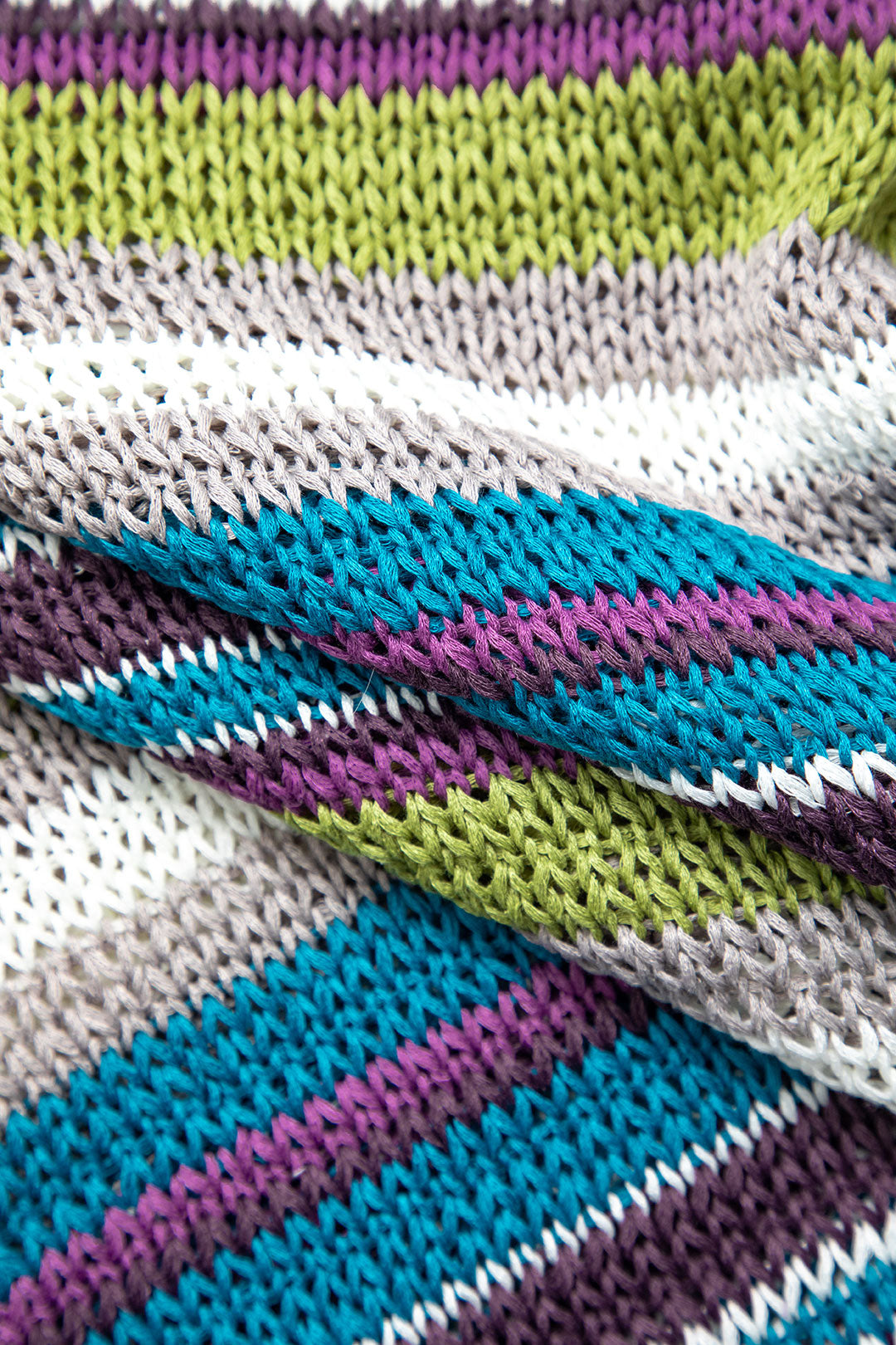 Colorblock Stripe Backless Crochet Open Knit Midi Dress