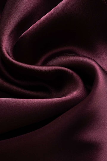 Satin Patchwork Ruched Asymmetrical Long Sleeve Midi Dress