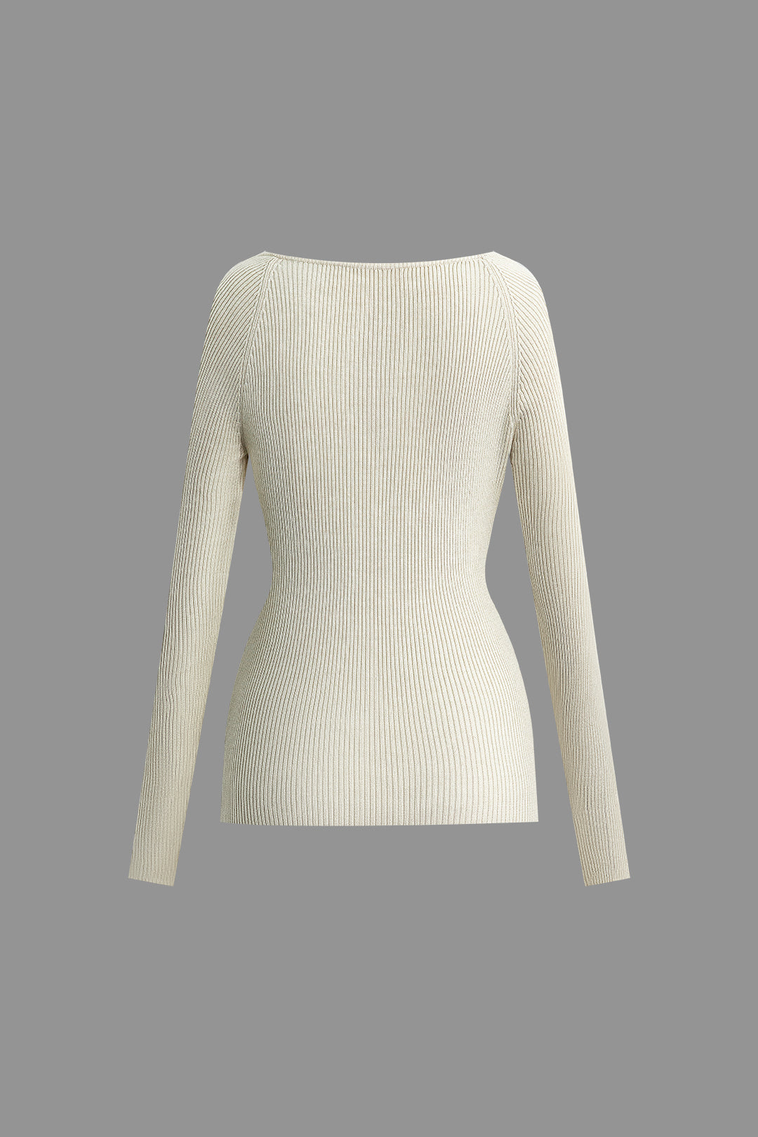 Basic Solid Long Sleeve Knit Top