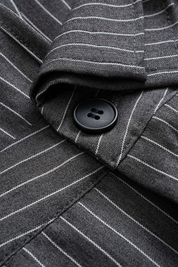 Stripes Print Split Skirt