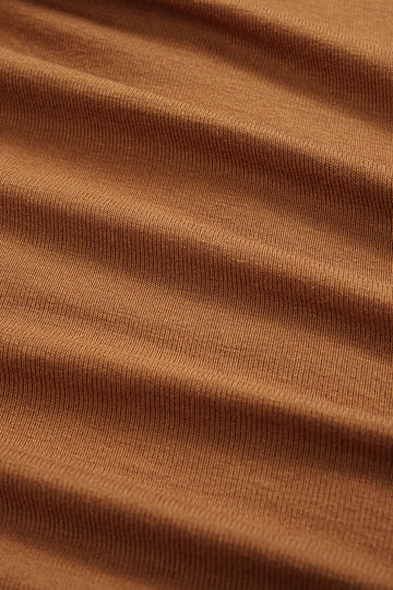 Ruched Draped Cowl Neck Long-Sleeve Top