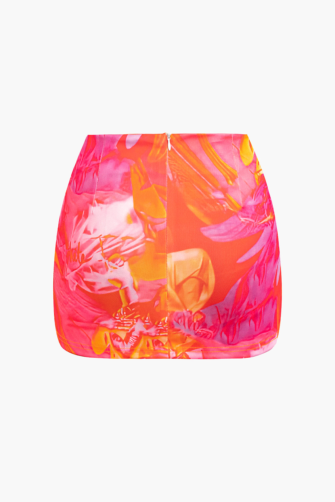 Abstract Print Corset Top And Mini Skirt Set