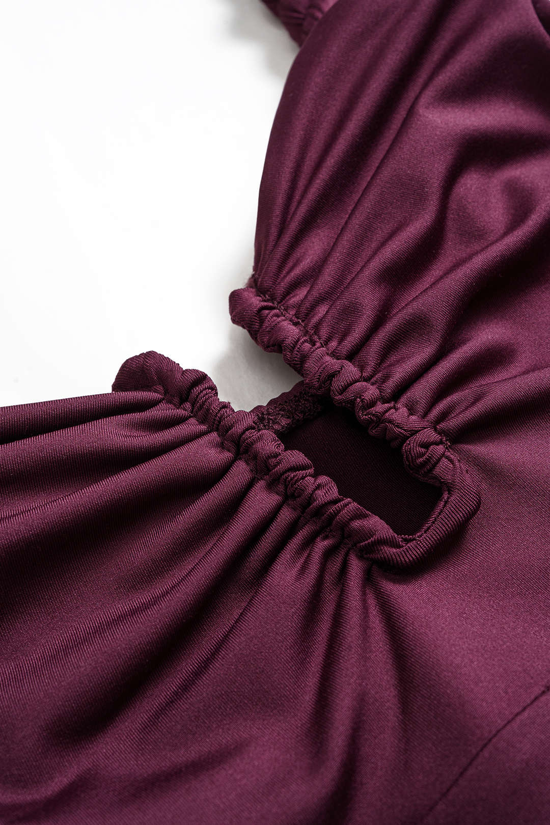 Ruched Twist Knot Slip Sleeveless Midi Dress