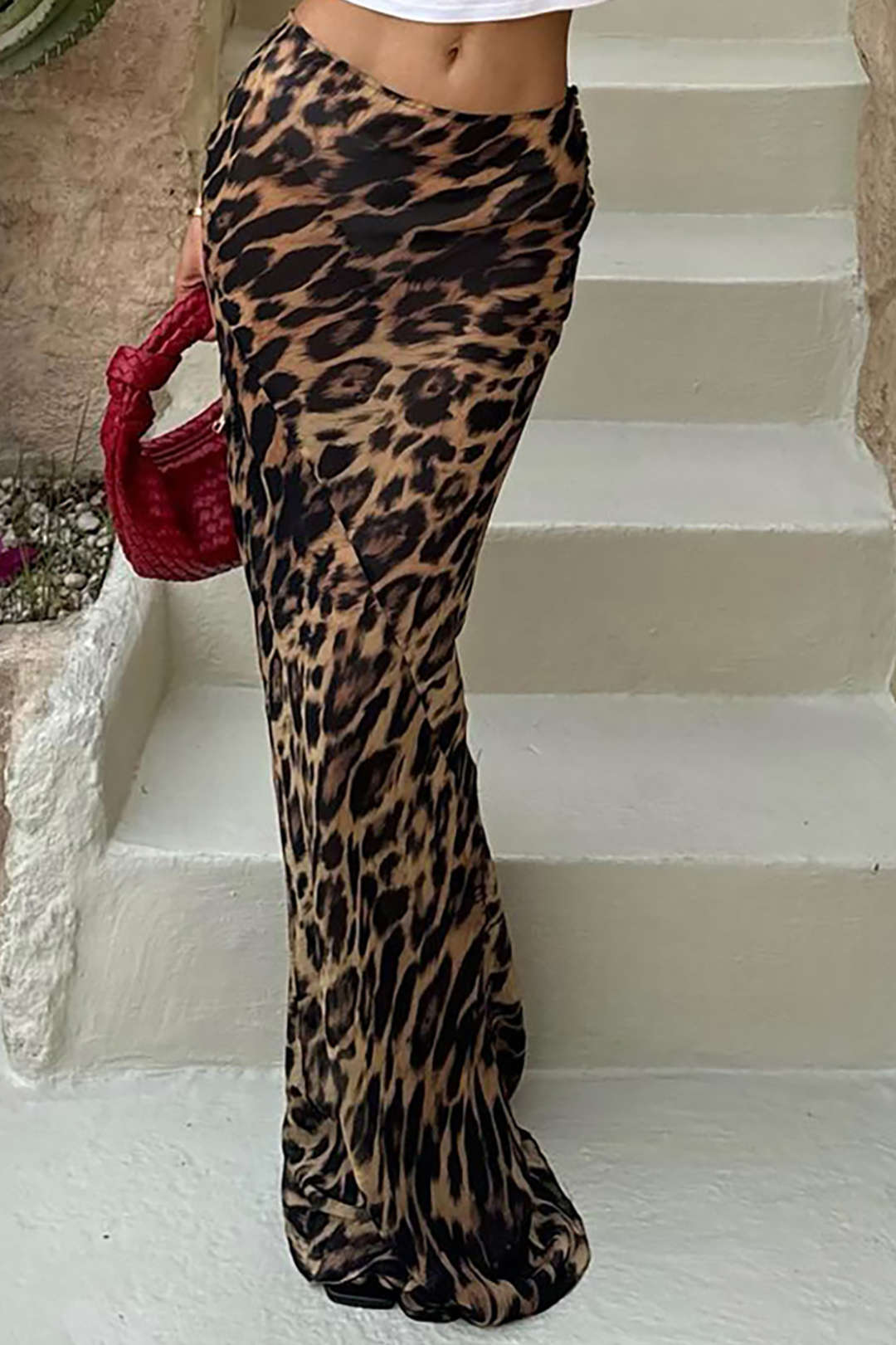 Leopard Print Mermaid Skirt