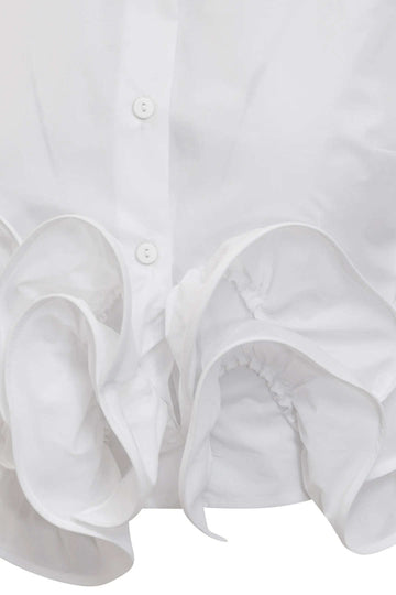 Button Ruffle Ruched Tank Top