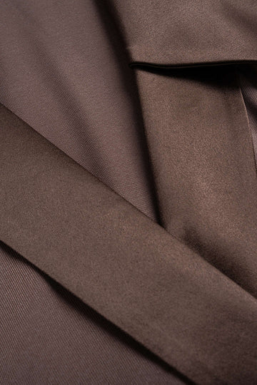 Patchwork Satin Collar Long Sleeve Bodysuit