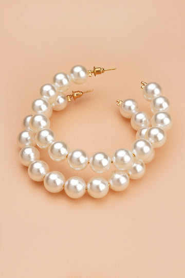 Circular Pearl Earrings