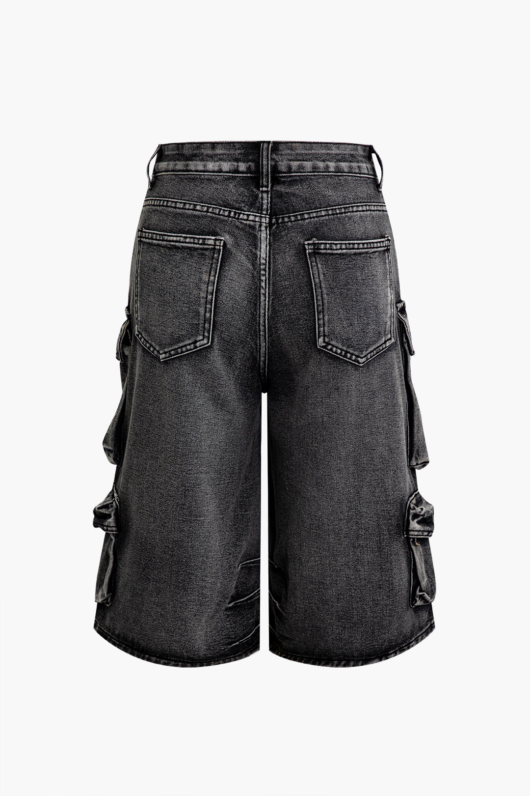 Flap Pocket Denim Cargo Shorts