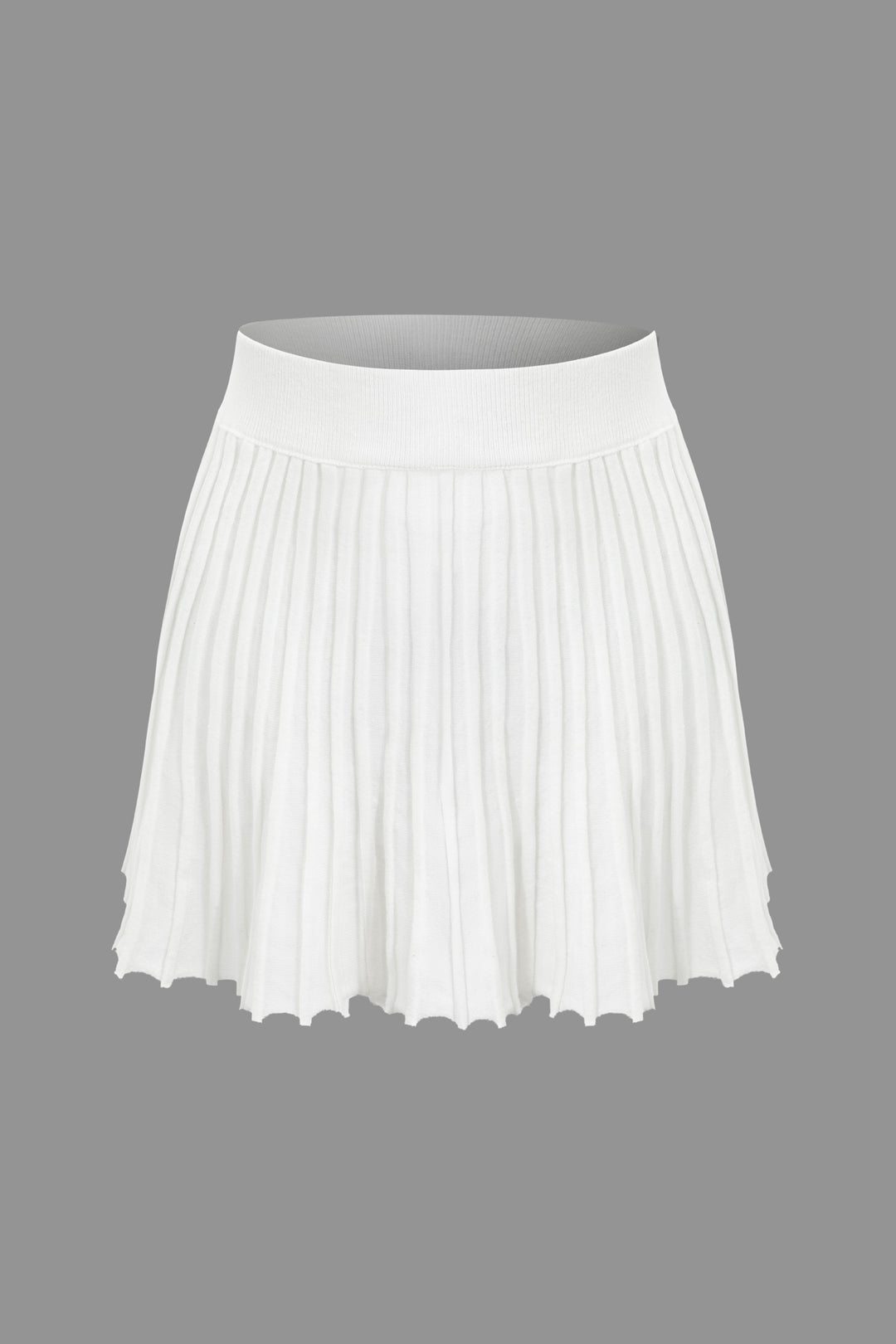 Solid Mock Neck Short Sleeve Rib Knit Top And Mini Skirt Set