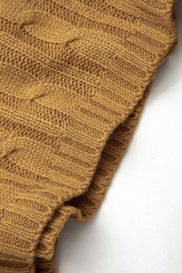 Turtleneck Cape Sleeve Crop Sweater
