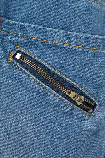 Low Rise Zipper Pocket Baggy Jeans