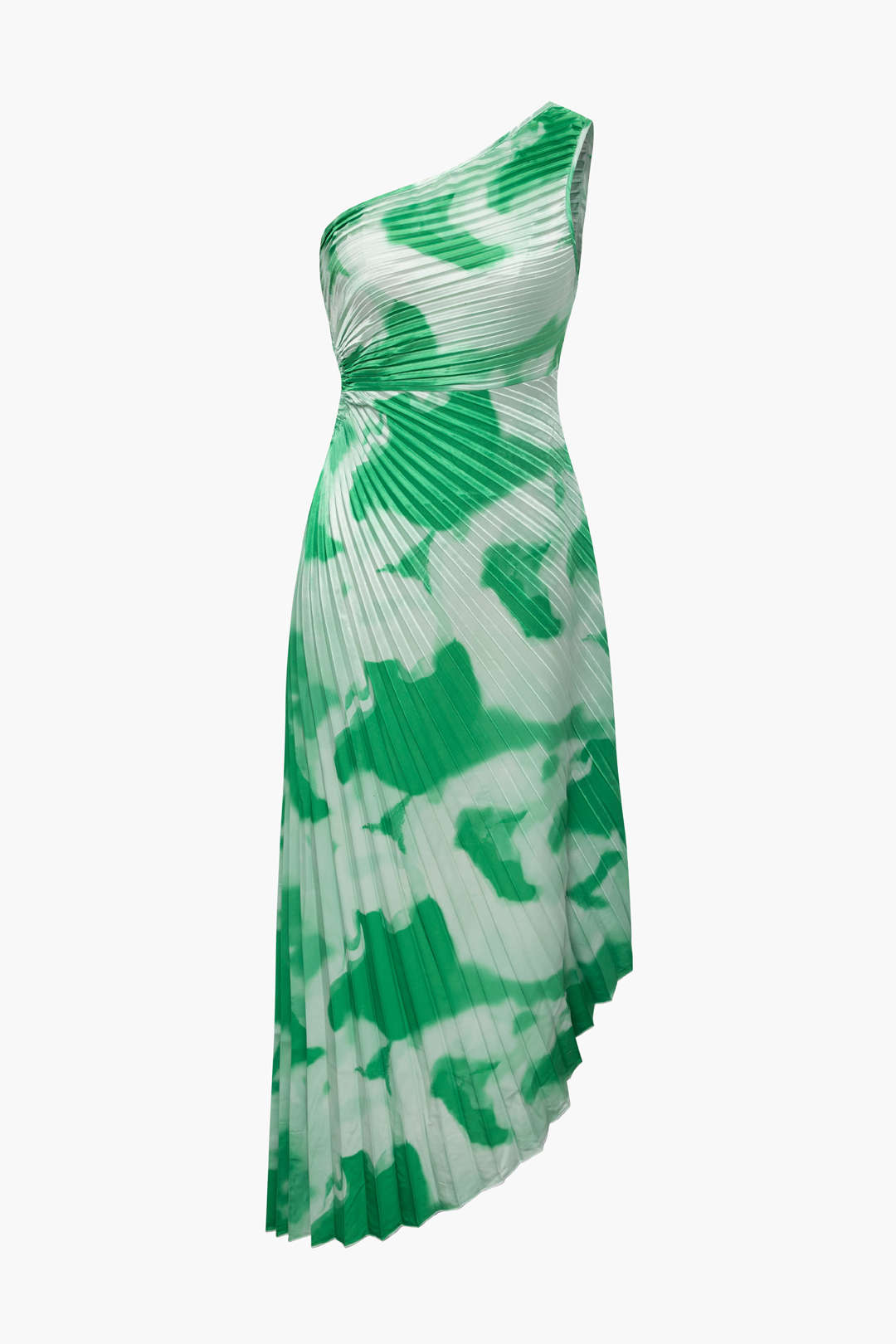 Ombre One Shoulder Asymmetrical Maxi Dress