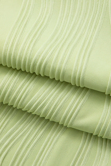 Wave Texture Cut Out One Shoulder Midi Dress