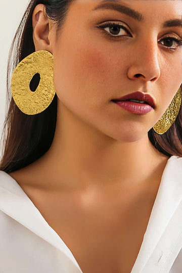 Textured Hoop Design Earrings