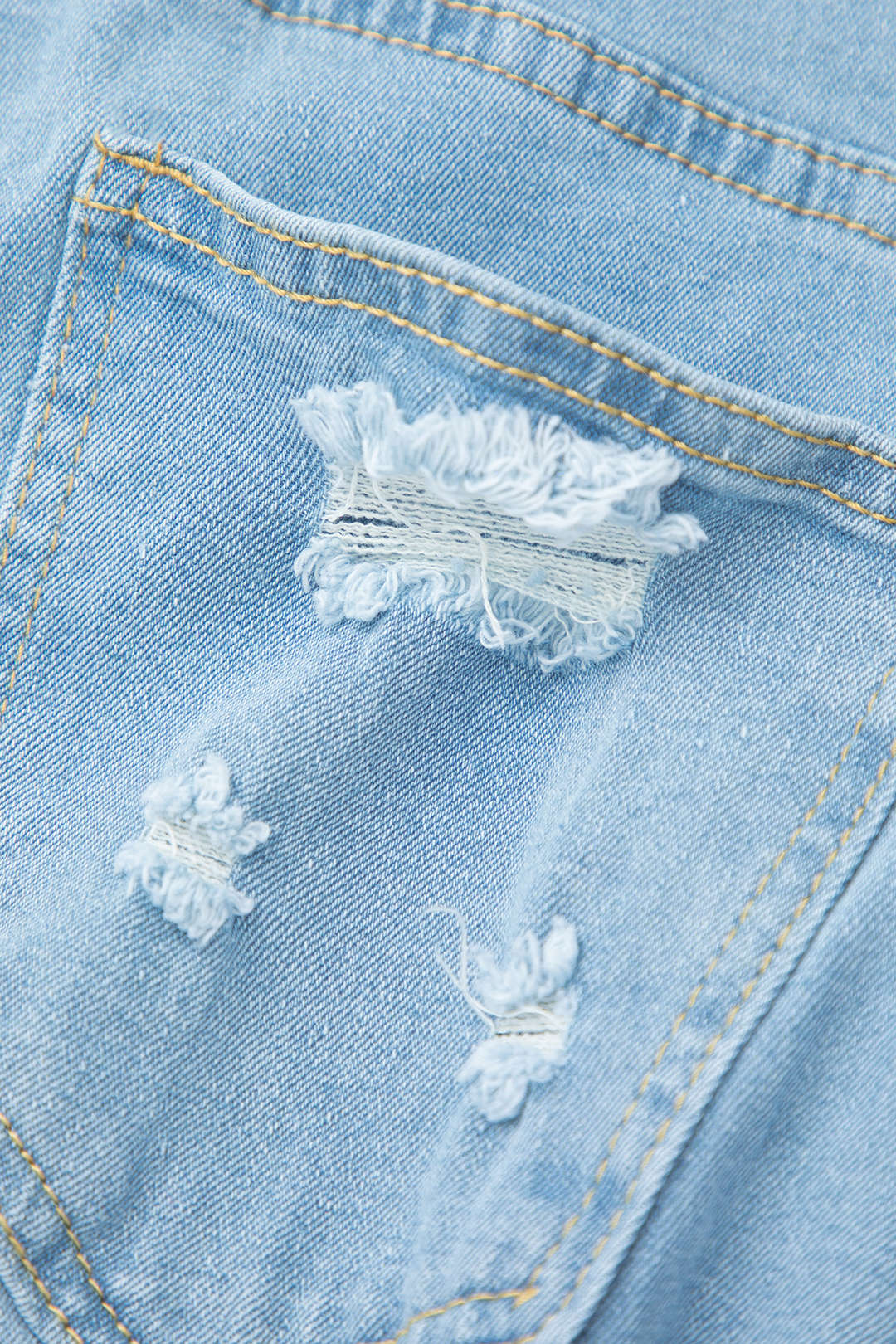 Ripped Frayed Flared Leg Jeans