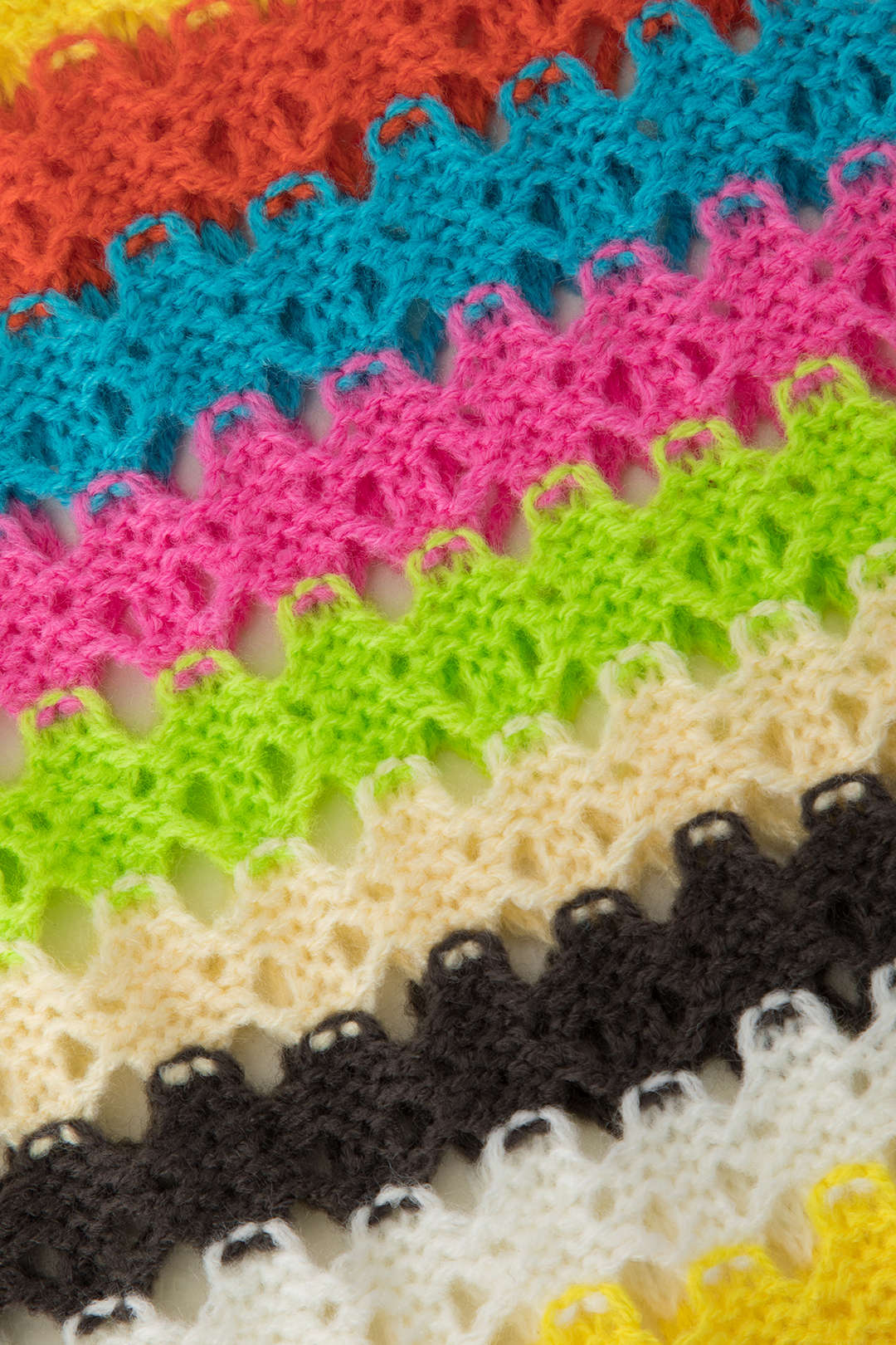 Rainbow Crochet Split Tassel Cover-Up Skirt