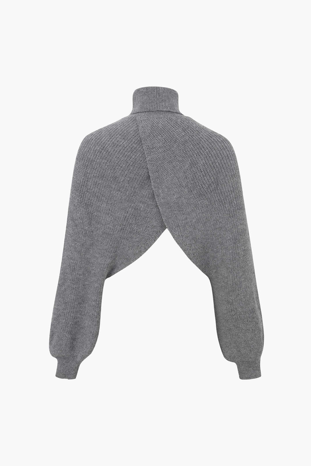 Batwing Sleeve Turtleneck Crop Sweater