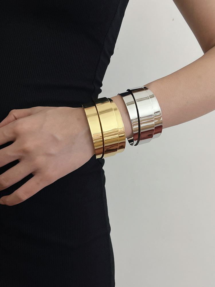 Double-layer Cuff Bangle