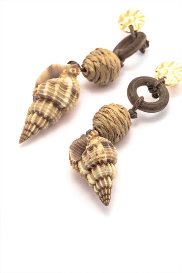 Conch Shell Drop Earrings