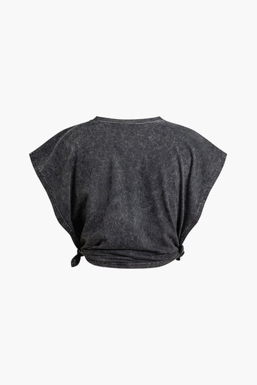 Cut Out Side Knot T-shirt
