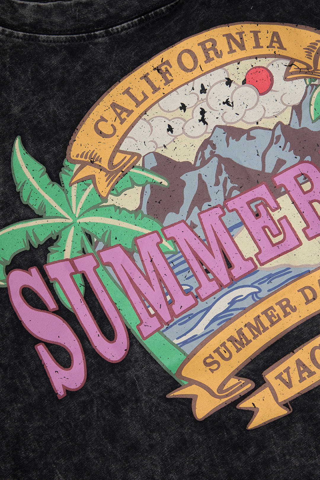 Summer Time Graphic Crop T-Shirt