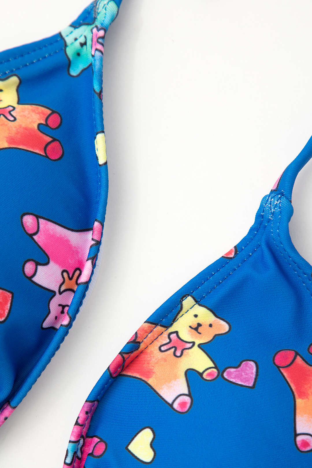 Bear Print Halter Tie Bikini Set