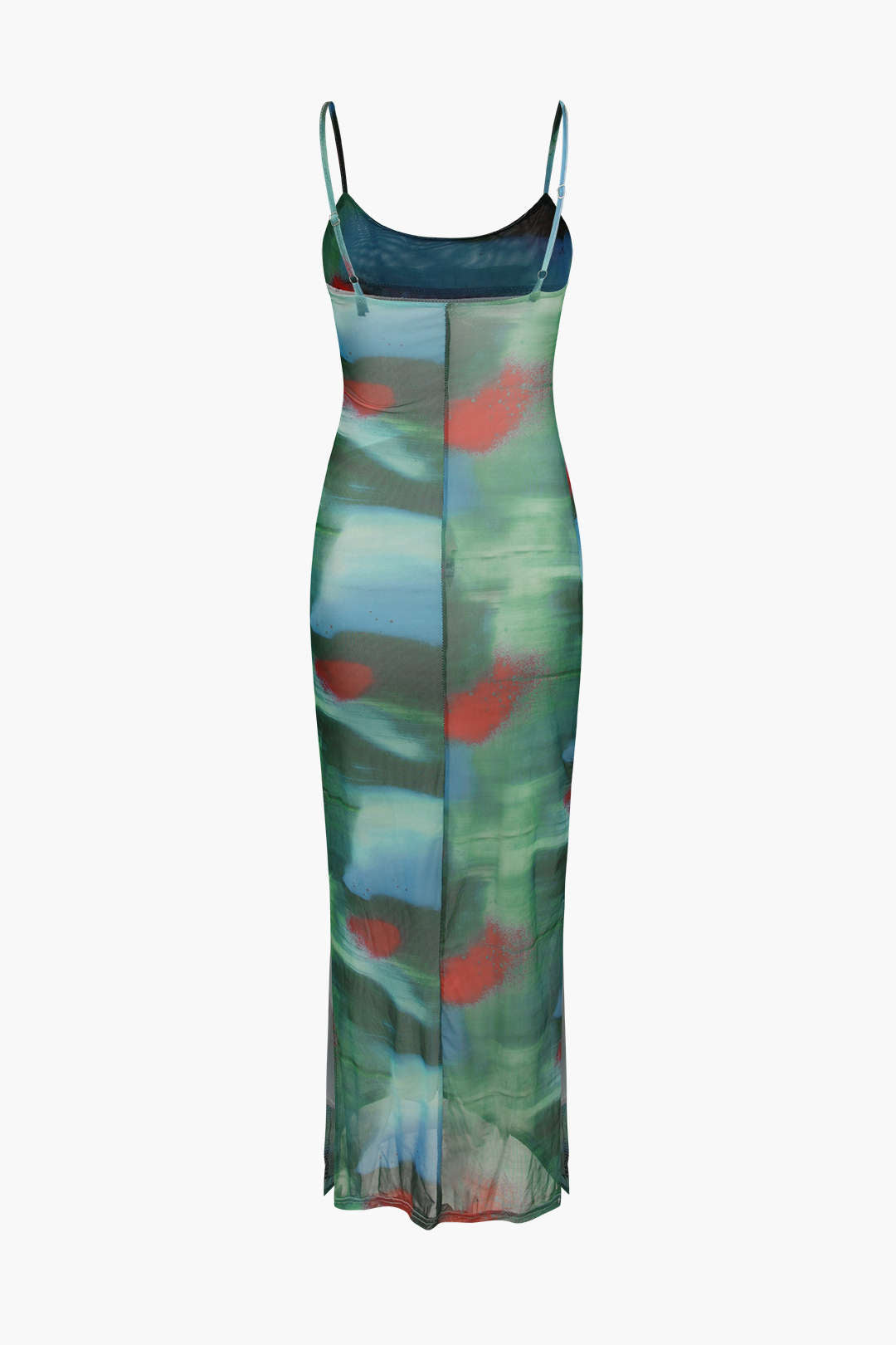 Abstract Print Side Slit Maxi Dress – Micas