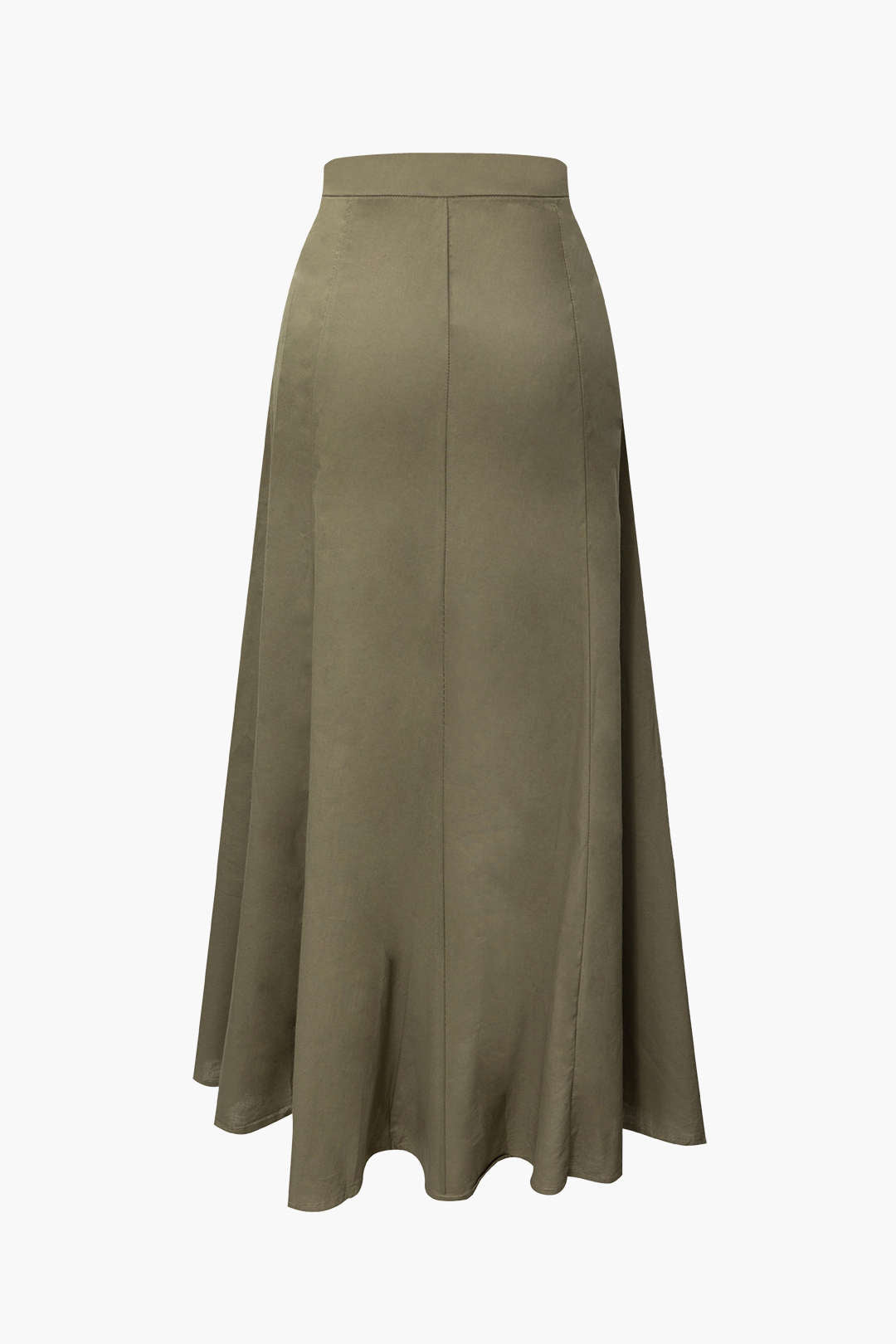 Linen-Blend High Waisted Maxi Skirt
