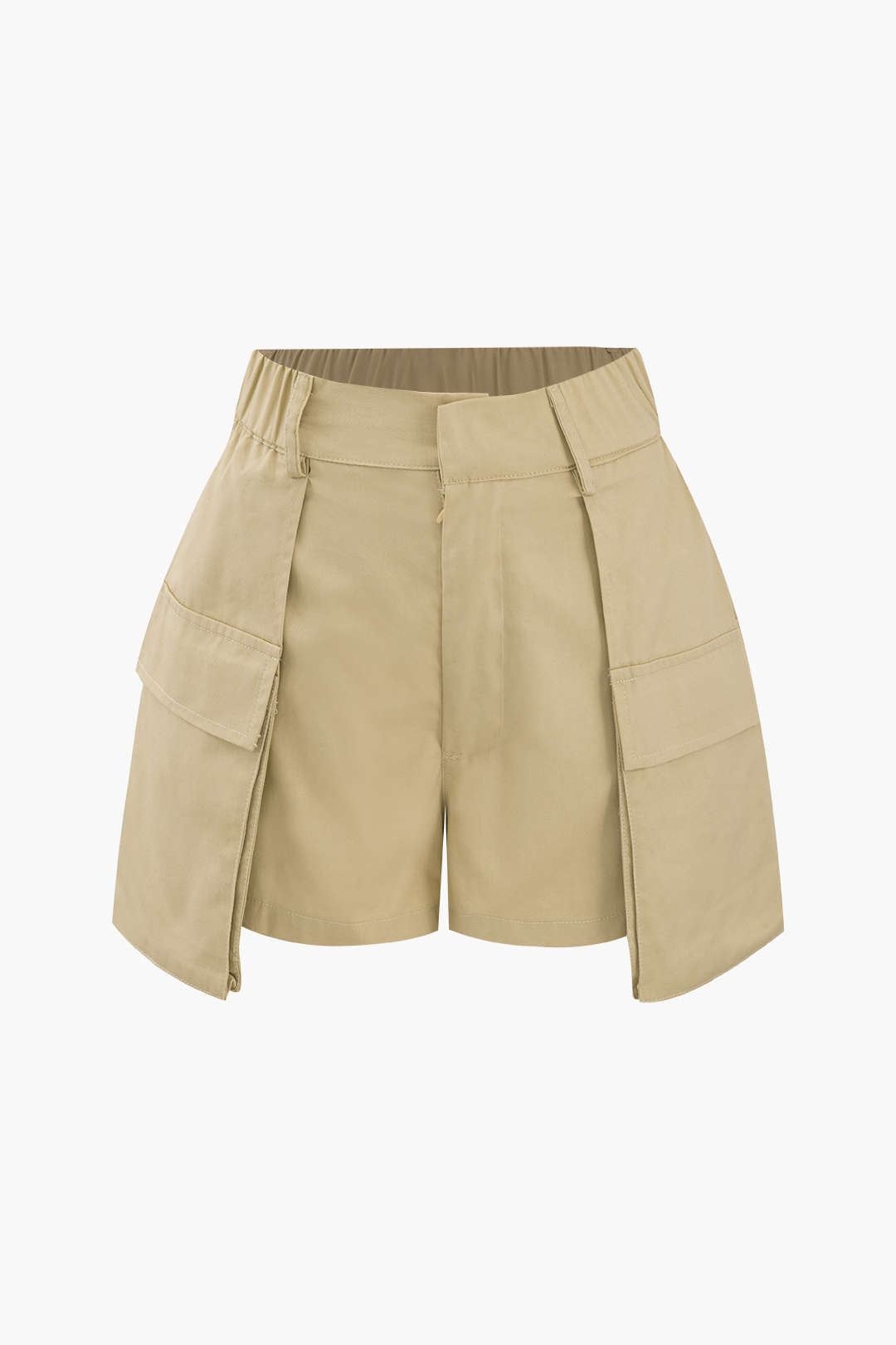 Cargo Pocket Elastic Waist Shorts