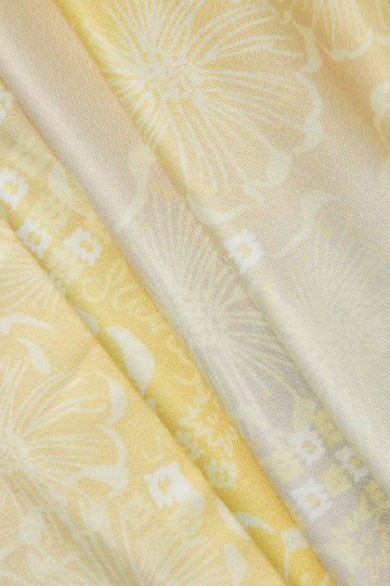 Flower Print Asymmetric Ruffle Sleeveless Midi Dress