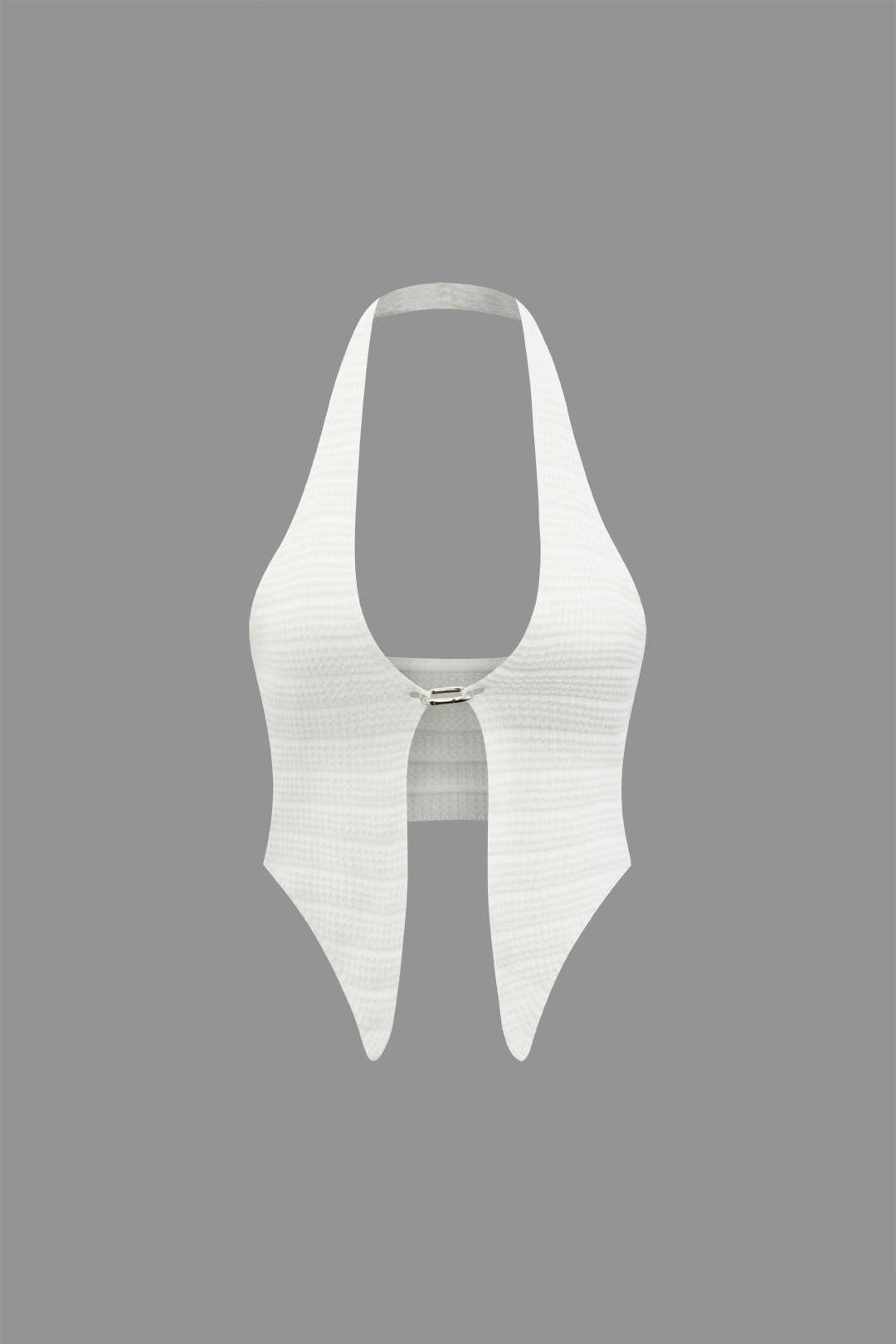 Knit V-neck Halter Cami Top And Mini Skirt Set
