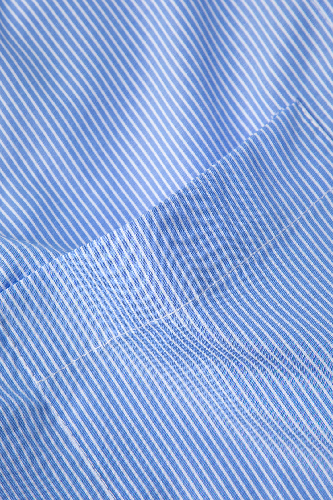 Oversized Pinstripe Rolled Cuff Crop Shirt