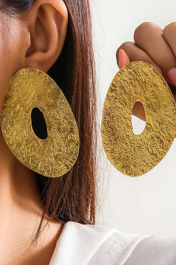 Textured Hoop Design Earrings