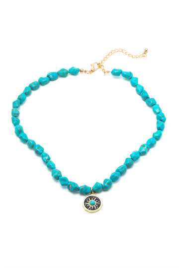 Sun Turquoise Beaded Necklace