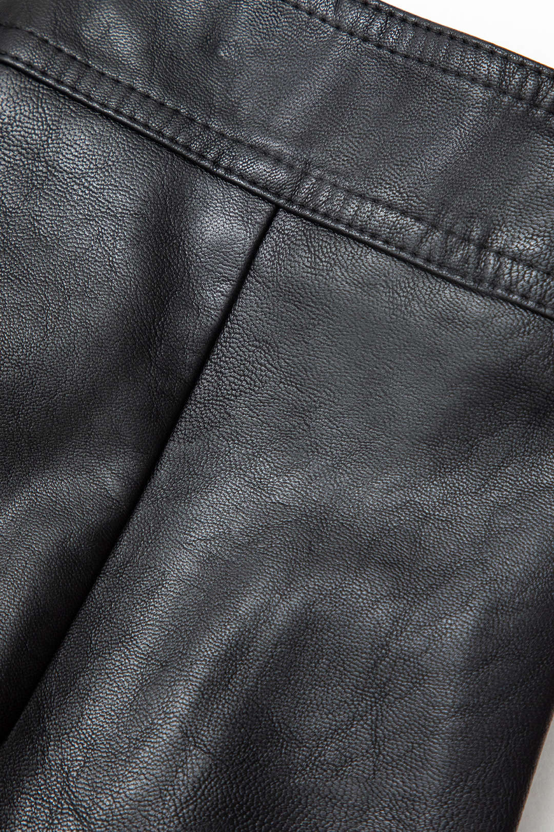High Waist Faux Leather Zipper Mini Skirt