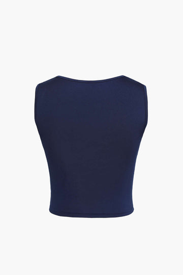 Square Neck Cropped Tank Top