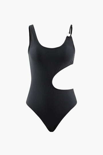 Asymmetric Cut Out One-piece Swimsuit