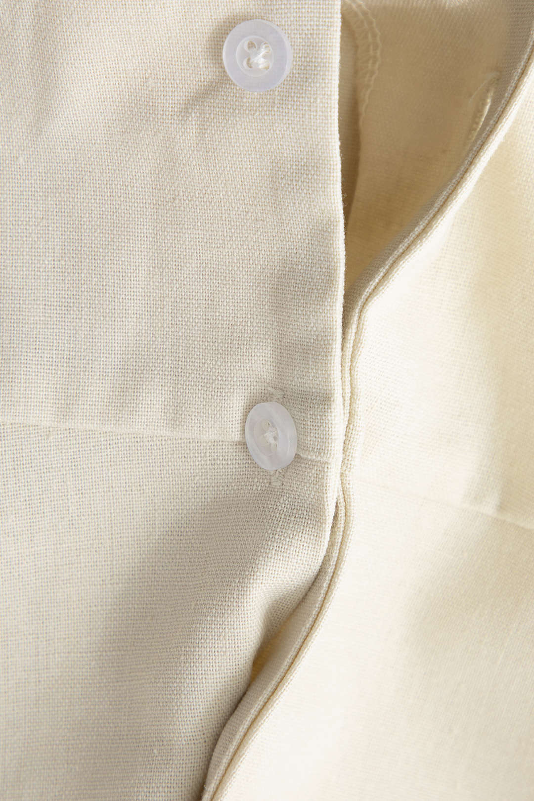 Linen-Blend V-neck Tie Back Maxi Dress