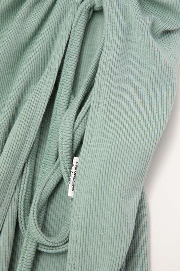 Ruched Drawstring Sleeveless Mini Dress