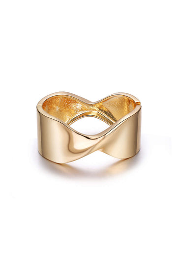 Metallic Gold Cuff Bangle Bracelet