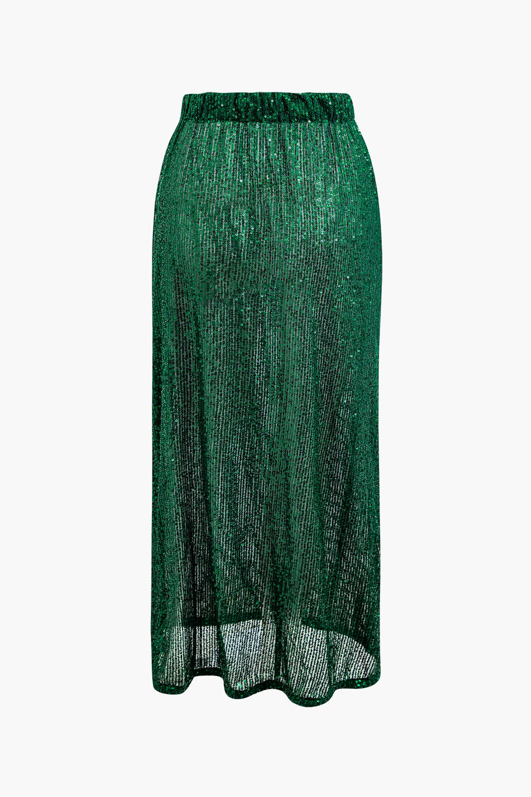 Sequin Elastic Waist Maxi Skirt