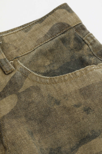 Camouflage Print Cargo Pants