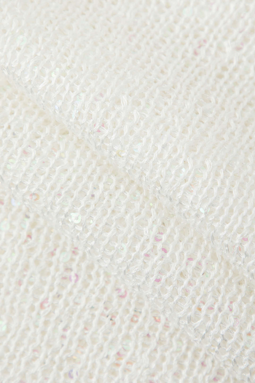 Sequin Embellished Sheer Knit Tank Top