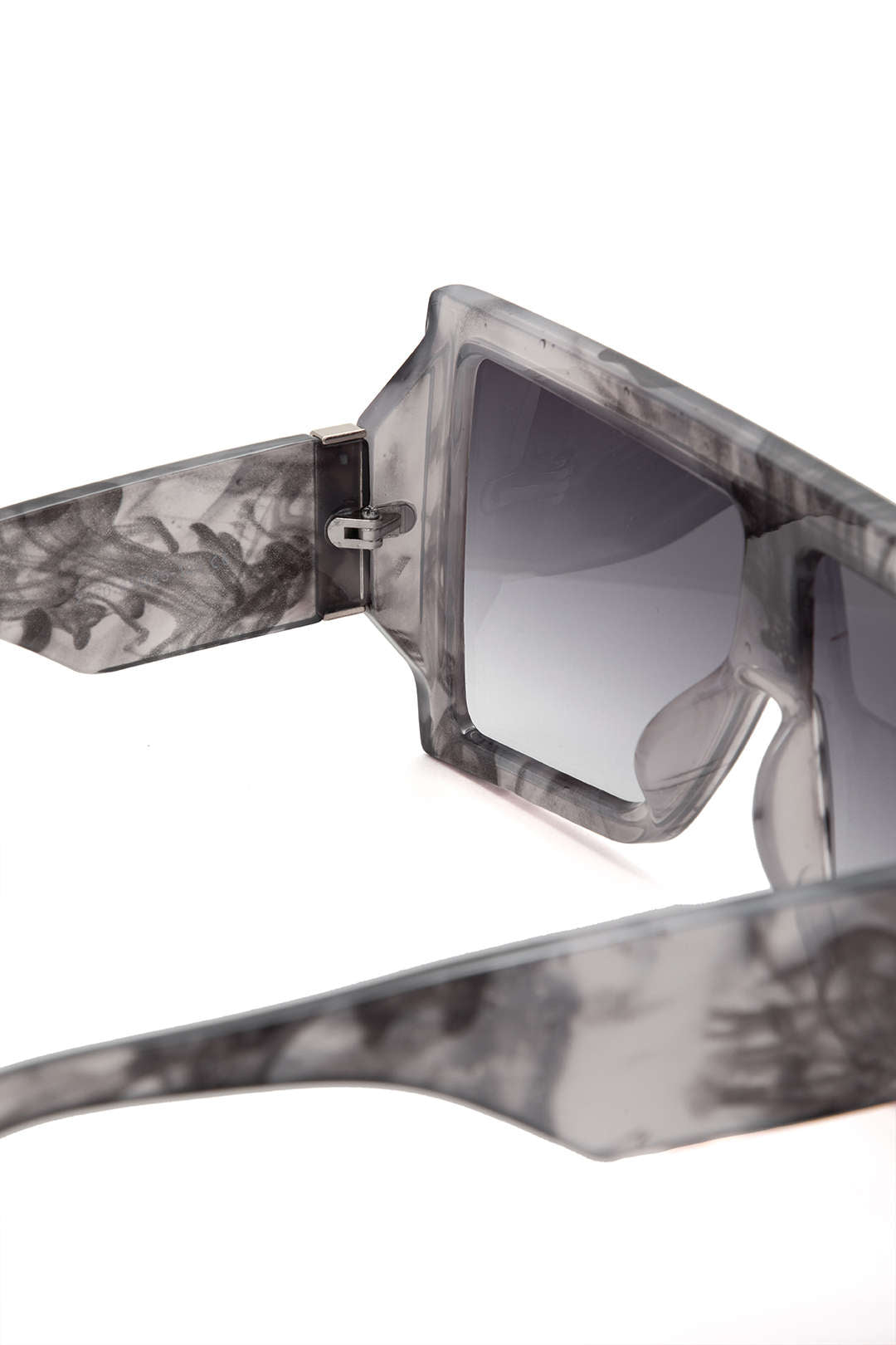 Marble Print Square Flat Top Sunglasses