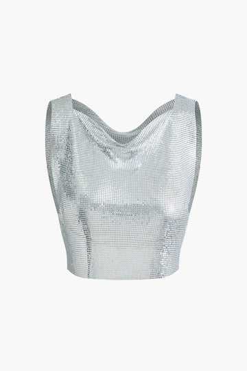 Chainmail Cropped Tank Top