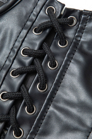 Faux Leather Lace-up Corset Belt