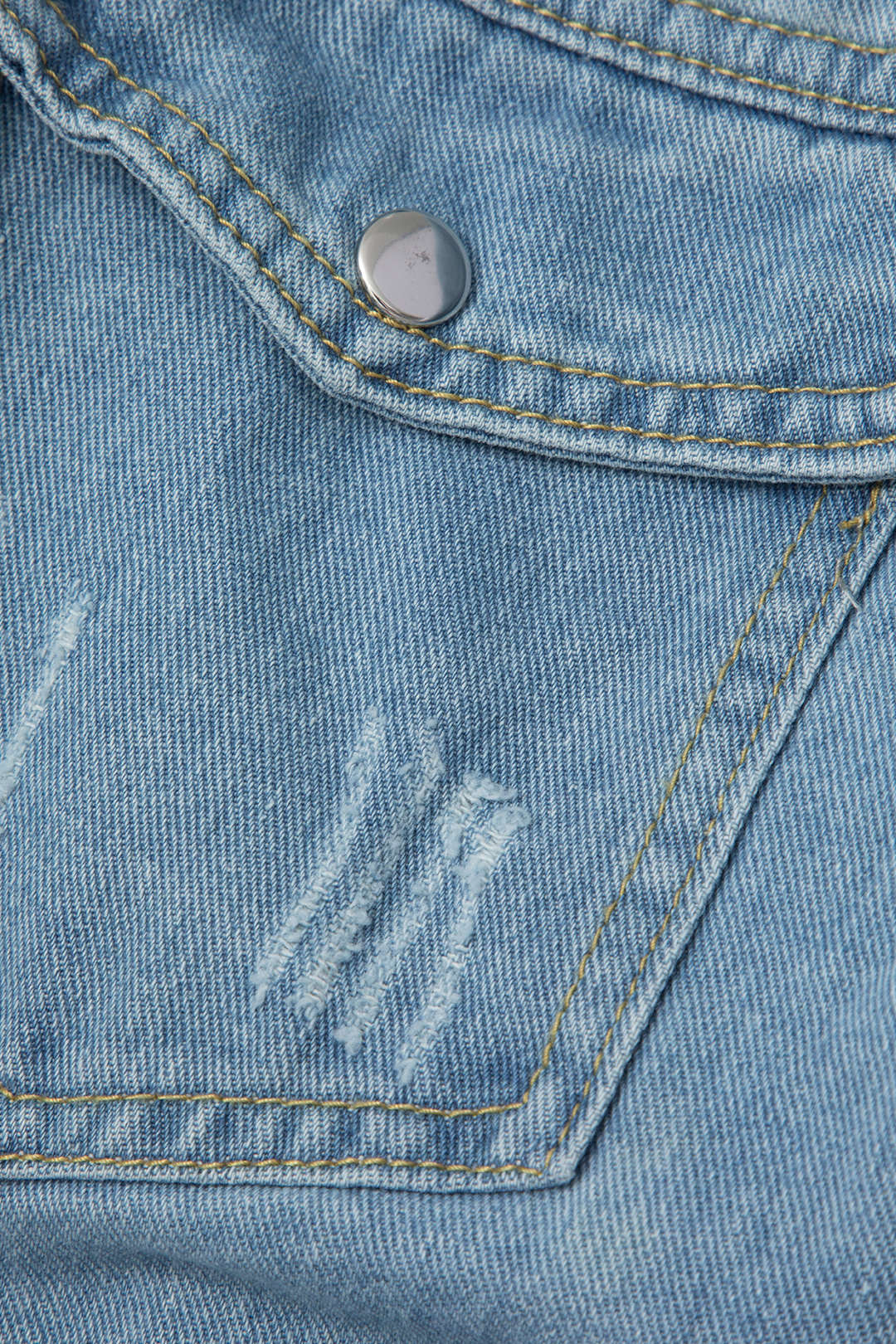 Denim Ripped Pocket Jacket