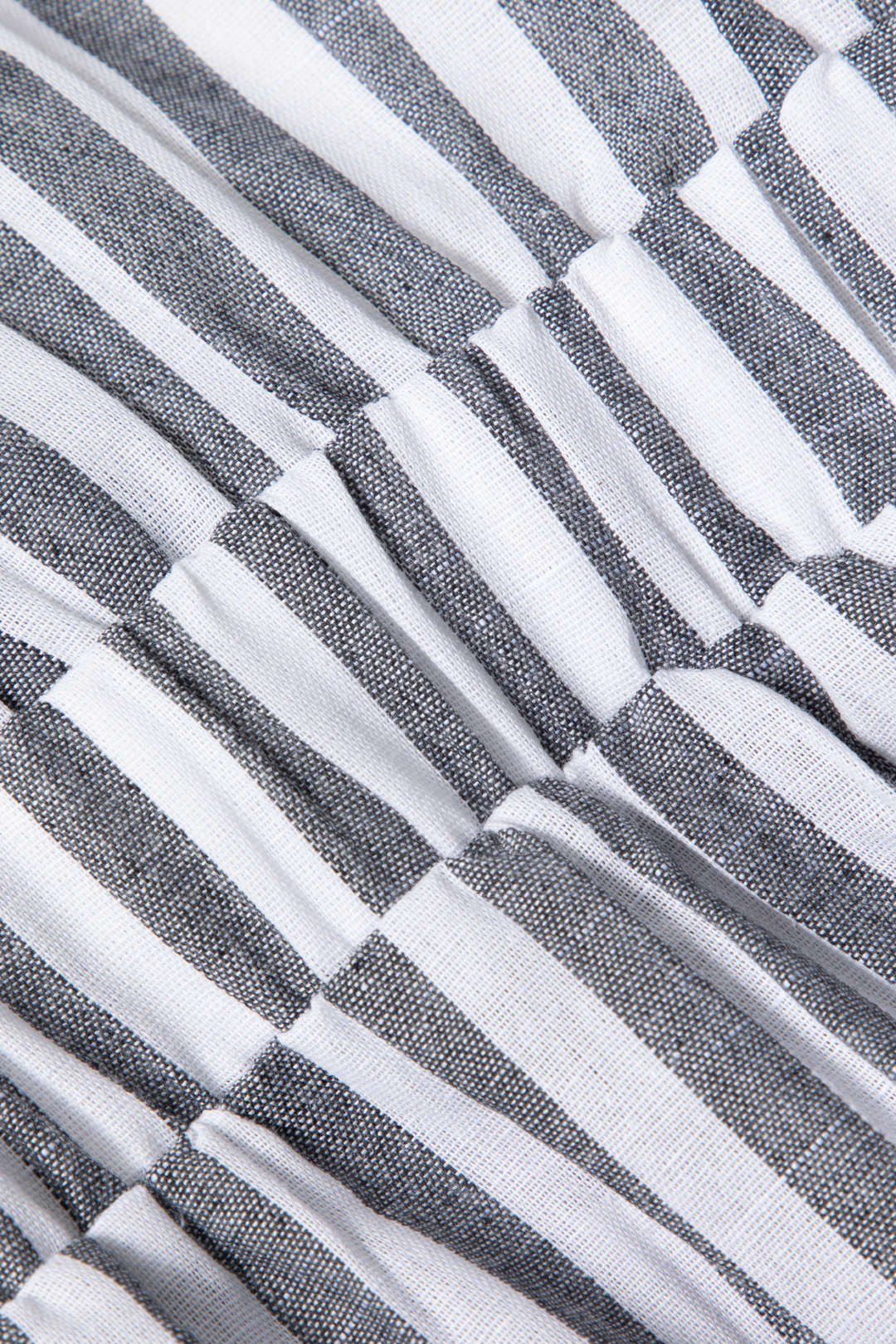 Linen-Blend Stripe Bow Front Romper