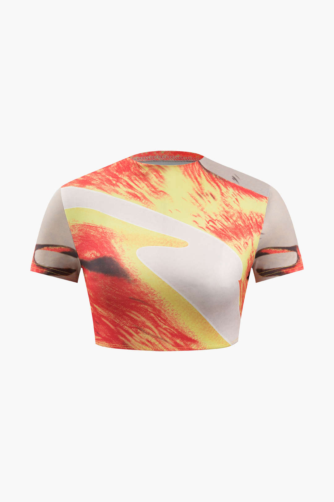 Body Heat Print Crop T-Shirt And Maxi Skirt Set